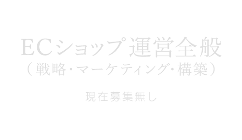 ECショップ運営全般（戦略・マーケティング・構築）